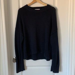 Everlane soft cotton square crew in navy